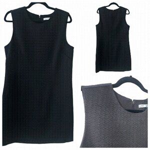 ALFRED SUNG Black Textured Classic Dress Size 14